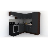 Bucatarie de Colt GENA NEW 10 DR. 190-200, Fara Corp de Cuptor, Wenge / Decor 0164